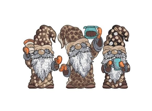 Coffee Gnomes Embroidery Design