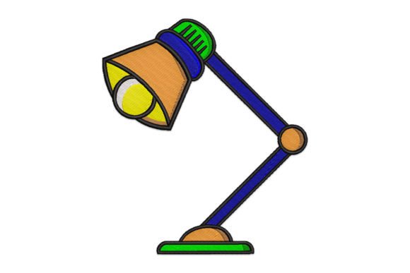 Desk Lamp Embroidery Design