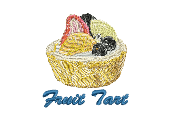 Fruit Tart Embroidery Design