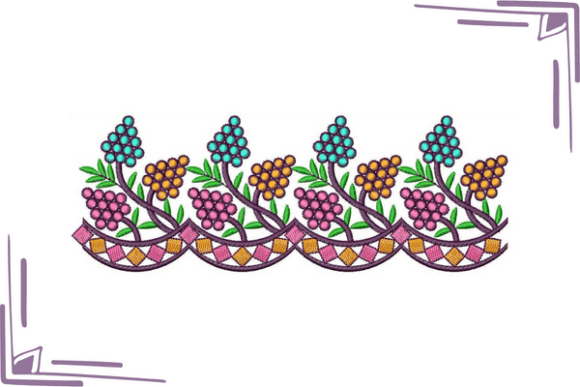 Mexican Style Floral Border