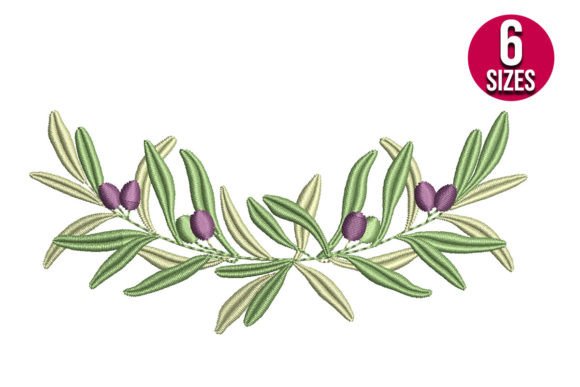 Olive Branch Embroidery Design