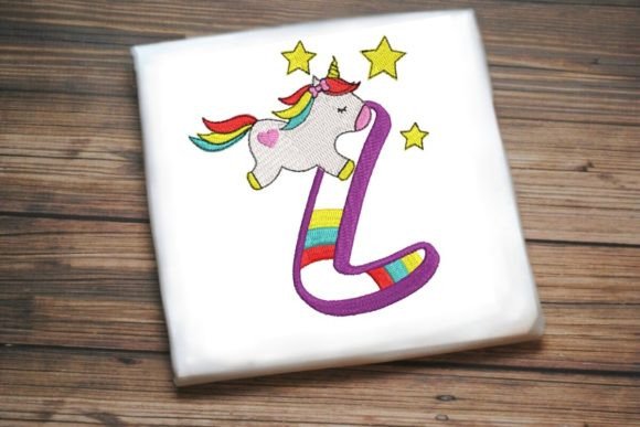 Unicorn Rainbow Letter L for Etsy Sellers