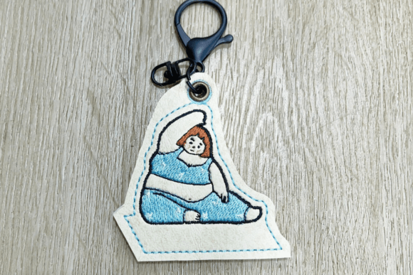 Yoga Act Keychain: A Unique Embroidery Design